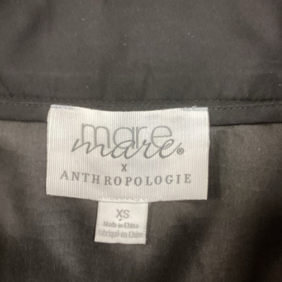 Anthropologie Mare Mare Black Faux Leather Button Front Midi Skirt - Picture 4 of 6